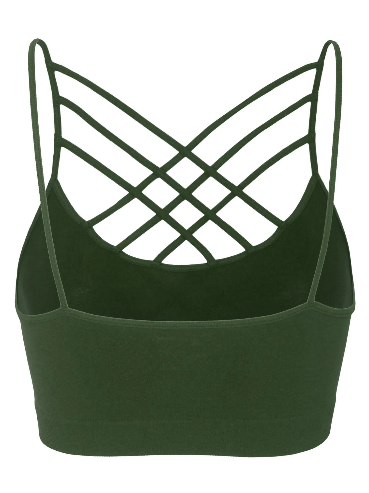 Women's Lightweight Seamless Triple Criss-Cross Front Bralette (No Pad)