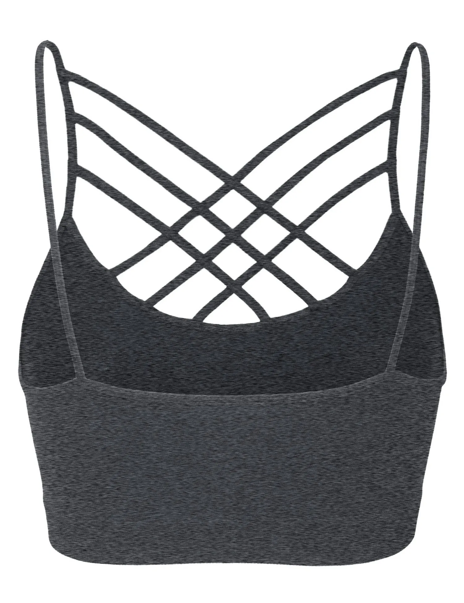 Women's Lightweight Seamless Triple Criss-Cross Front Bralette (No Pad)