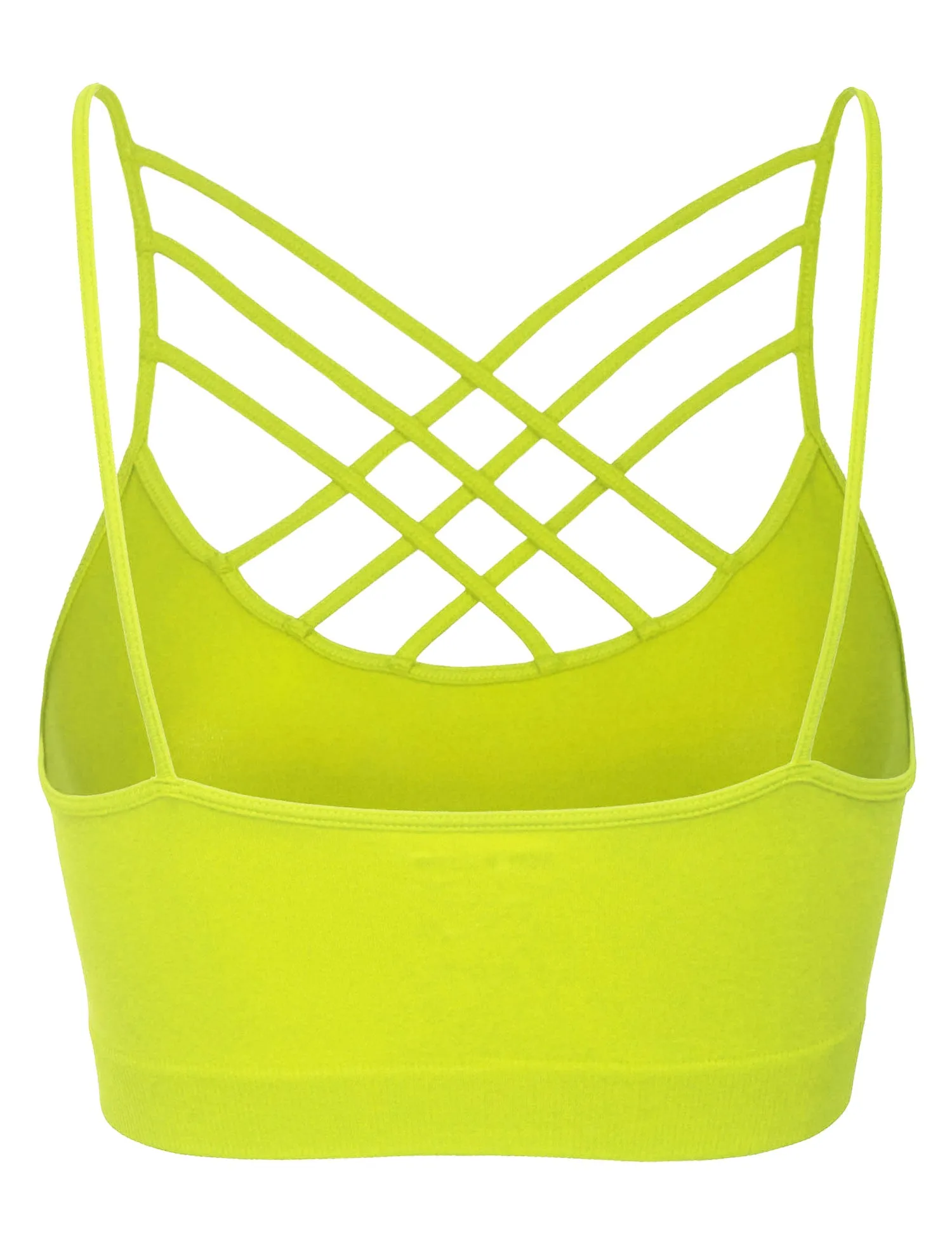 Women's Lightweight Seamless Triple Criss-Cross Front Bralette (No Pad)