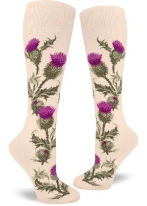 Women's Thistle Knee High (Heather Cream)