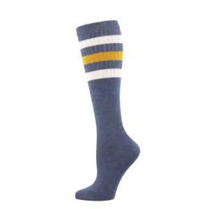 ZZNB-11/24_High Roller Stripe Knee High (Denim Heather)