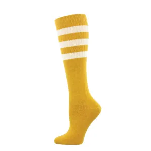 ZZNB-11/24_High Roller Stripe Knee High (Gold Heather)