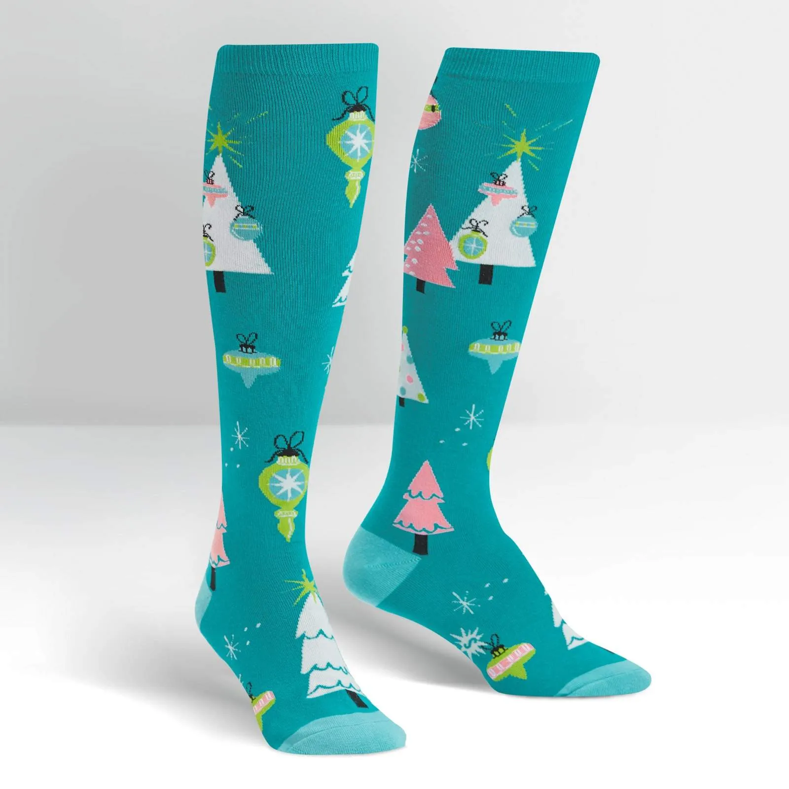 ZZNB_Women's Holly Jolly Christmas Knee High